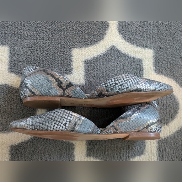 Sam Edelman Snake Print "Rodney " D'orsay Flats - Picture 6 of 11